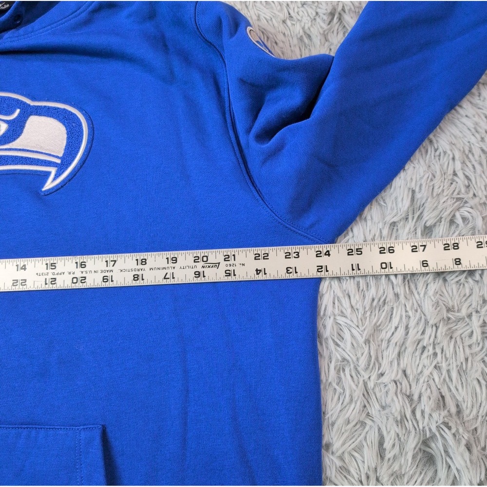 Seattle Seahawks Sweatshirt Womens XL Blue Hoodie NFL Football Comfort Pocket - Picture 3 of 12
